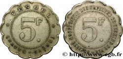 SOCIETE COOPERATIVE DES EMPLOYES DE CHEMINS DE FER 5 FRANCS Vesoul