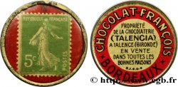 CHOCOLAT FRANCOIS Timbre 5 Centimes BORDEAUX