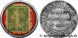 Société marseillaise de crédit Timbre 5 Centimes MARSEILLE, PARIS