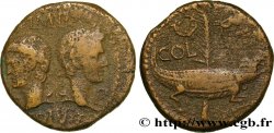 NEMAUSUS - NIMES - AUGUSTUS und AGRIPPA Dupondius