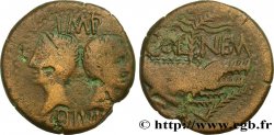 NEMAUSUS - NIMES - AUGUSTUS and AGRIPPA Dupondius