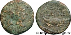 AUGUSTUS and AGRIPPA Dupondius COL NEM (as) - Agrippa barbu