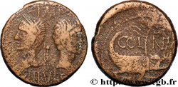 NEMAUSUS - NIMES - AUGUSTUS and AGRIPPA Dupondius COL NEM (as)