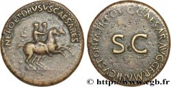 NERO and DRUSUS CAESARES Dupondius XF