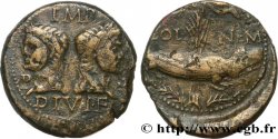 NEMAUSUS - NIMES - AUGUSTUS und AGRIPPA Dupondius COL NEM (as)