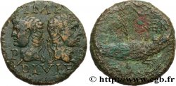 NEMAUSUS - NIMES - AUGUSTUS and AGRIPPA Dupondius
