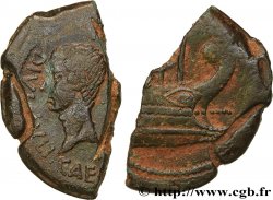 GALLIA - VIENNA - VIENNE - JULIUS CAESAR and OCTAVIAN Dupondius coupé en deux