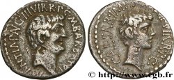 ANTONIUS and OCTAVIAN Denier XF/AU