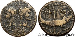 NEMAUSUS - NIMES - AUGUSTUS and AGRIPPA Dupondius