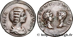 JULIA DOMNA, CARACALLA and GETA Denier AU