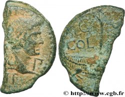 NEMAUSUS - NÎMES - AUGUSTE et AGRIPPA Dupondius COL NEM (as), coupé TTB