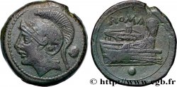 ROMAN REPUBLIC - ANONYMOUS Uncia ou once frappée, bronze XF