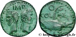 AUGUSTUS and AGRIPPA Dupondius COL NEM (as)
