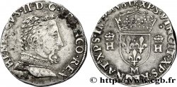 CHARLES IX. COINAGE AT THE NAME OF HENRY II Teston à la tête nue, 5e type 1561 Toulouse