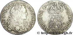 LOUIS XV THE WELL-BELOVED Écu dit de France-Navarre 1718 Perpignan