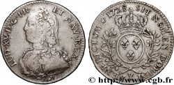 LOUIS XV  THE WELL-BELOVED  Demi-écu aux branches d olivier, buste habillé 1728 Bourges VF/XF