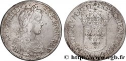 LOUIS XIV  THE SUN KING  Écu, portrait à la mèche longue 1651 Paris VF/XF