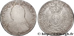 LOUIS XV  THE WELL-BELOVED  Écu aux branches d olivier, buste habillé 1733 Pau F/VF