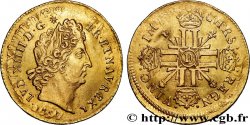 LOUIS XIV LE GRAND OU LE ROI SOLEIL Louis d or aux quatre L 1697 Lyon