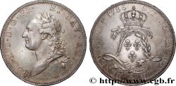 LOUIS XVI Écu dit  de Calonne , essai original à six pans de virole 1786 Paris AU