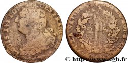 LOUIS XVI 2 sols dit au faisceau , type FRANÇOIS s.d.