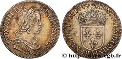 LOUIS XIV THE SUN KING Quart d écu, portrait à la mèche courte 1644 Paris, Monnaie du Louvre