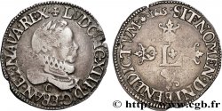 LOUIS XIII Demi-franc au grand buste lauré et au col fraisé 1615 Saint-Lô