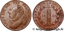 LOUIS XVI (MONARQUE CONSTITUTIONNEL)  12 deniers dit  au faisceau , type FRANCOIS 1791 Lyon SUP