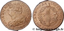LOUIS XVI (MONARQUE CONSTITUTIONNEL) 2 sols dit au faisceau , type FRANÇOIS 1791 Paris