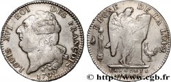 LOUIS XVI (MONARQUE CONSTITUTIONNEL)  Écu dit “au génie”, type FRANÇOIS 1792 Marseille