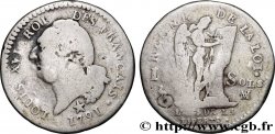 LOUIS XVI (MONARQUE CONSTITUTIONNEL)  15 sols dit  au génie , type FRANÇAIS 1791 Marseille
