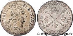 LOUIS XIV  THE SUN KING  10 sols aux insignes 1707 Paris AU/AU