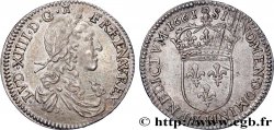 LOUIS XIV LE GRAND OU LE ROI SOLEIL Douzième d écu, portrait apollinien 1661 Limoges SUP
