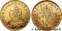 LOUIS XV DIT LE BIEN AIMÉ Louis d or aux écus ovales, buste habillé 1729 Rouen