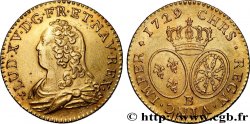 LOUIS XV DIT LE BIEN AIMÉ Louis d or aux écus ovales, buste habillé 1729 Rouen