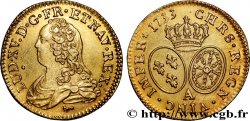 LOUIS XV THE BELOVED Louis d or aux écus ovales, buste habillé 1733 Paris