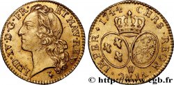 LOUIS XV DIT LE BIEN AIMÉ Louis d’or aux écus ovales, tête ceinte d’un bandeau 1744 Lille SUP/TTB+