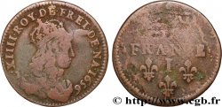 LOUIS XIV LE GRAND OU LE ROI SOLEIL Liard de cuivre 1656 Limoges