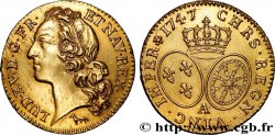 LOUIS XV DIT LE BIEN AIMÉ Louis d’or aux écus ovales, tête ceinte d’un bandeau 1747 Paris TTB+