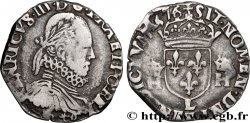 HENRI III Demi-teston, 3e type, col fraisé 1576 Bayonne