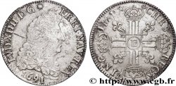 LOUIS XIV THE SUN KING Quart d écu aux huit L, 1er type 1691 Tours