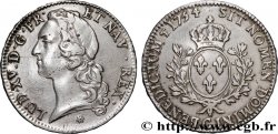 LOUIS XV THE WELL-BELOVED Écu aux branches d’olivier, tête ceinte d’un bandeau 1754 Caen