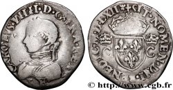 CHARLES IX Demi-teston, 2e type 1562 Tours