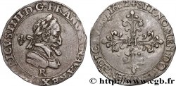 HENRY IV Demi-franc, type de Villeneuve au lis 1602 Saint-André de Villeneuve-lès-Avignon