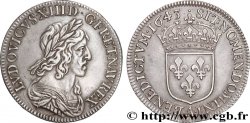 LOUIS XIII Quart d écu, buste drapé et cuirassé (2e buste de Jean Warin) 1643 Paris, Monnaie du Louvre