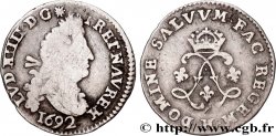 LOUIS XIV LE GRAND OU LE ROI SOLEIL Quatre sols aux deux L 1692 La Rochelle