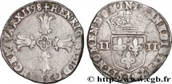 HENRI IV LE GRAND Quart d écu, croix feuillue de face 1598 Bayonne