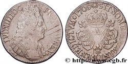 LOUIS XIV LE GRAND OU LE ROI SOLEIL Écu aux trois couronnes 1709 Paris