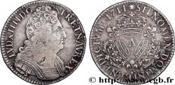LOUIS XIV THE SUN KING Demi-écu aux trois couronnes 1711 Paris