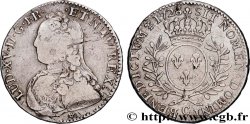 LOUIS XV THE BELOVED Demi-écu aux branches d olivier, buste habillé 1728 Caen